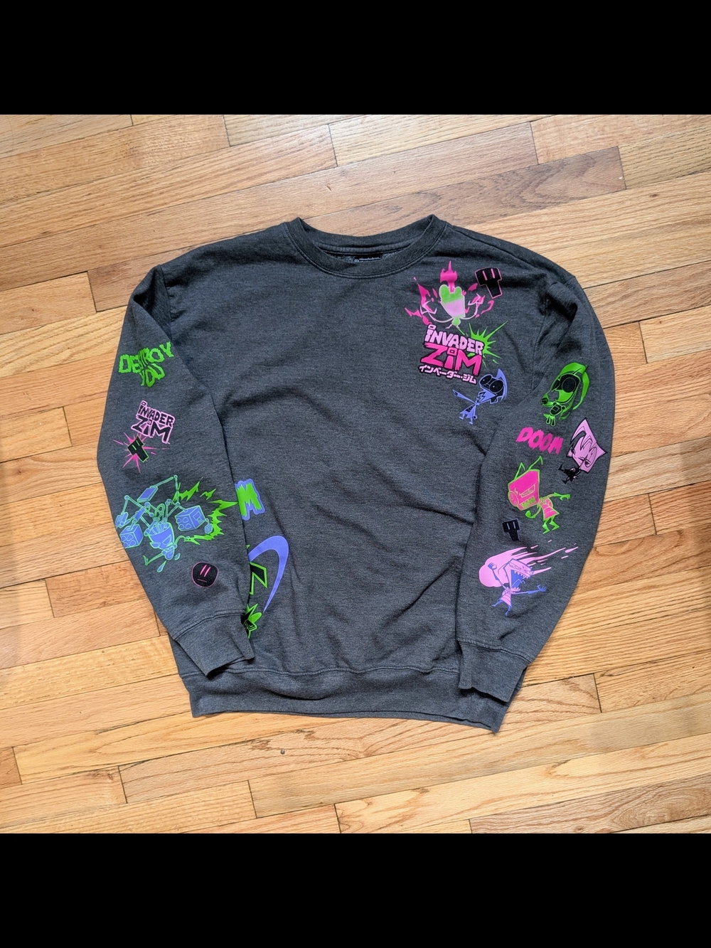 Nickelodeon Invader Zim Graphic Crewneck Sweatshirt – Size Large